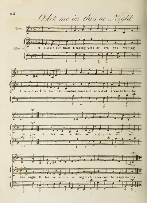 First page of O Let Me in this ae Night