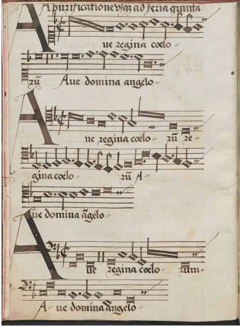 First page of Ave Regina caelorum