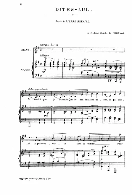 First page of Dites-lui
