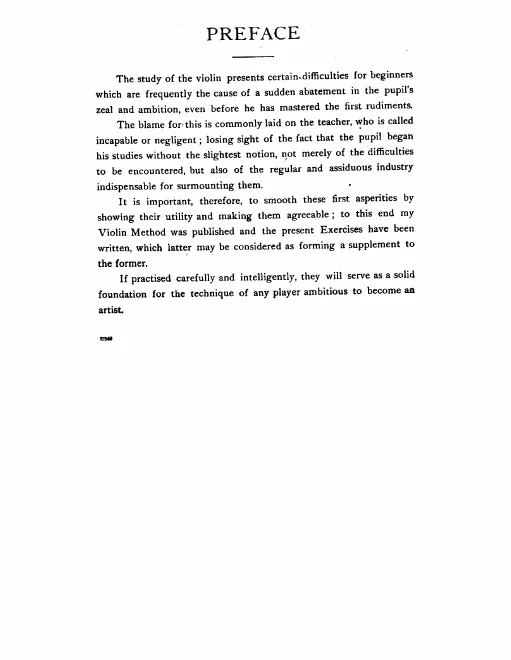 First page of Sixty Studies for the Violin