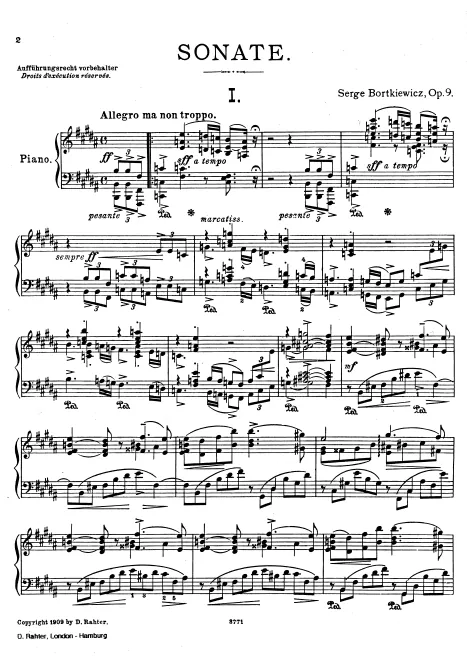 First page of Piano Sonata No.1 in B major