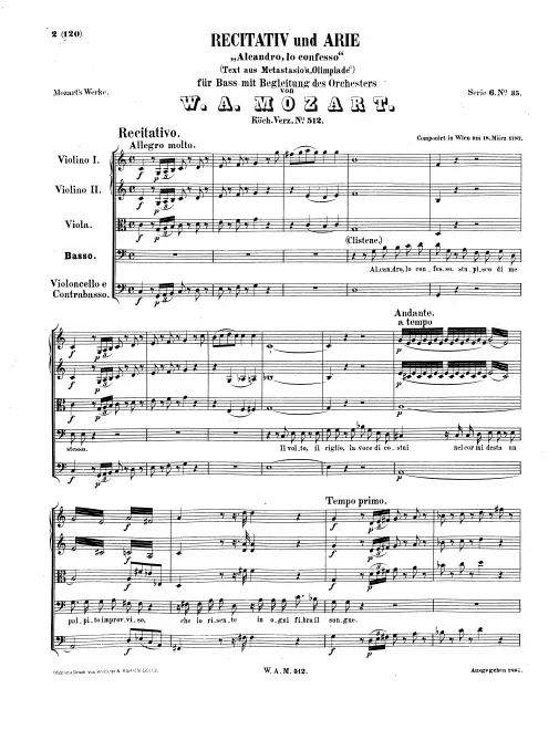 First page of Alcandro, lo confesso