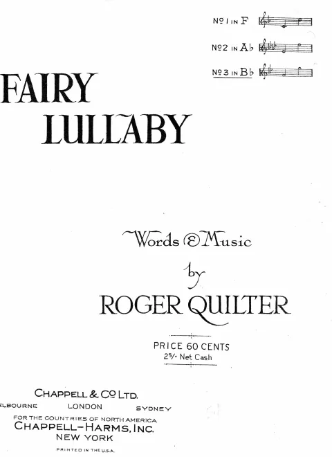 First page of Fairy Lullaby