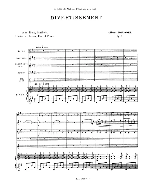 First page of Divertissement