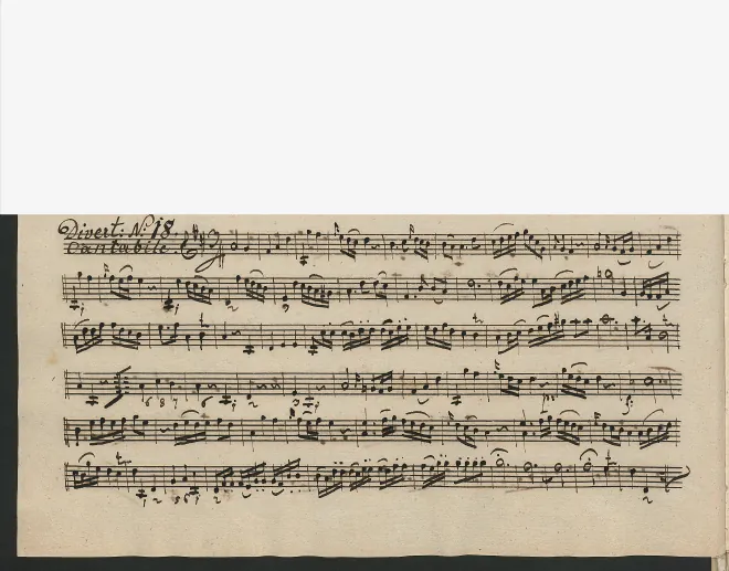 First page of Baryton Trio in D major