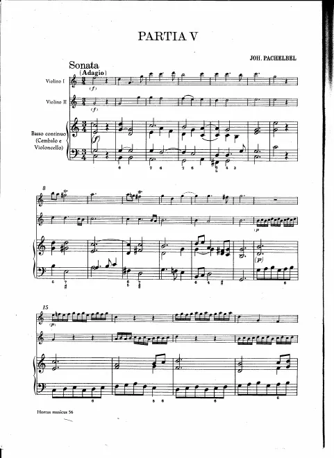 First page of Suite in C major