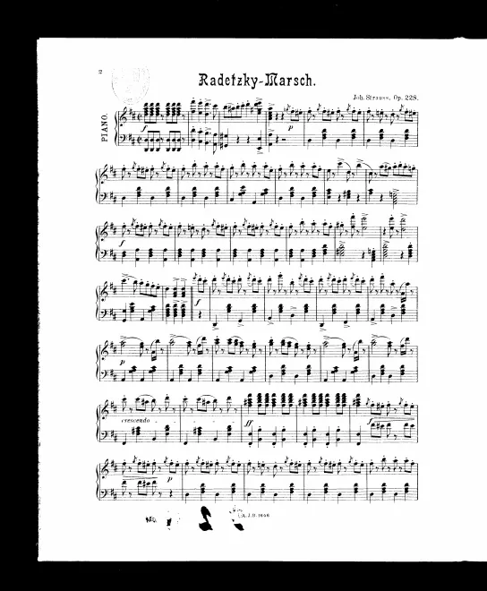 First page of Radetzky March