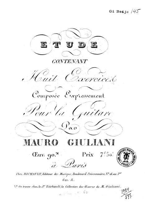 First page of Studj dilettevoli