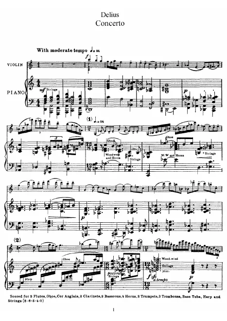First page of Violin Concerto