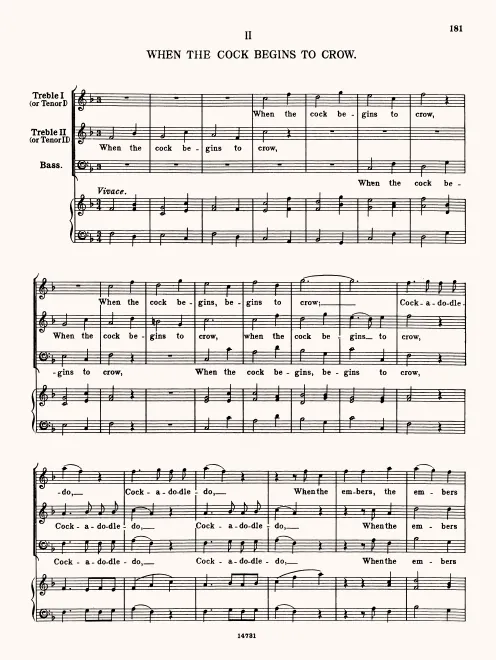 First page of When the Cock Begins to Crow