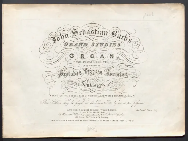 First page of Grand Studies for the Organ