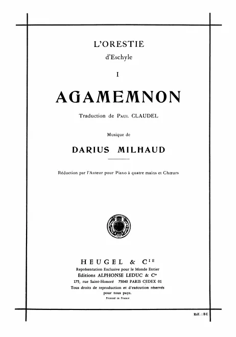 First page of Agamemnon