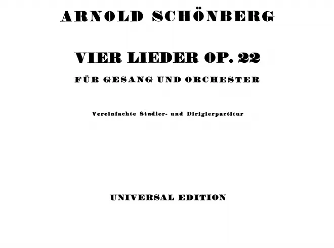 First page of 4 Lieder