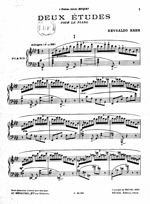 First page of 2 Études
