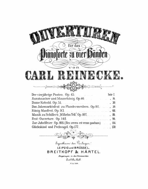 First page of Musik zu Schiller’s 'Wilhelm Tell'