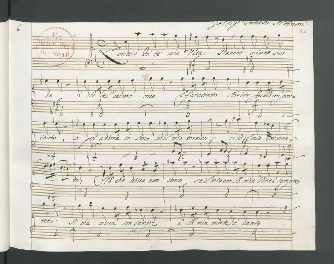 First page of Lontan da te, mia vita