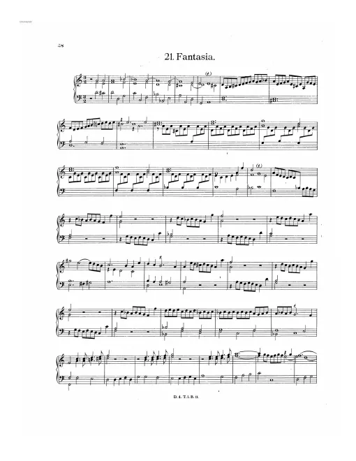 First page of Fantasia in D minor