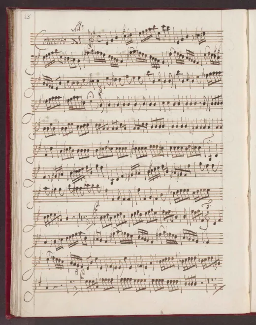 First page of Violin Concerto in E minor