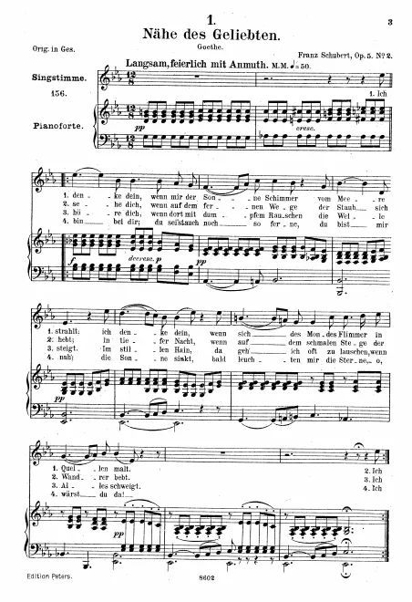 Complete Score (Medium voice, transposed to E♭ major)