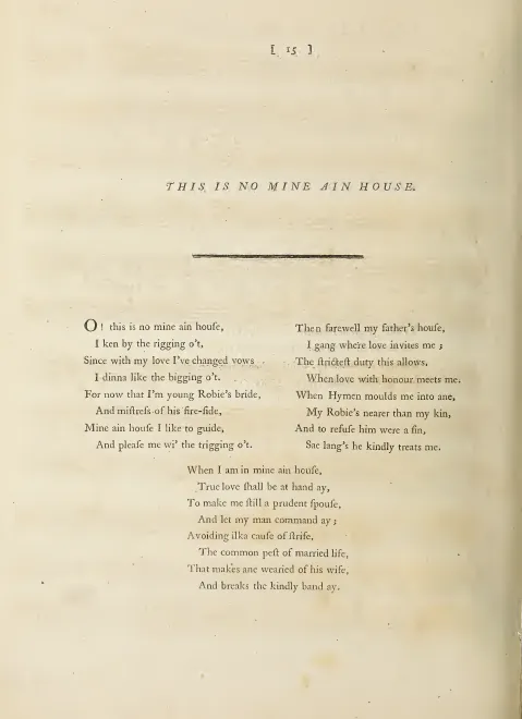 First page of This is no mine ain house