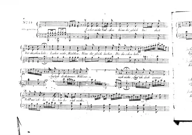 First page of Lachet nicht, Mädchen