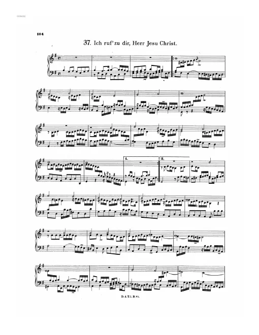 First page of Ich ruf' zu dir, Herr Jesu Christ