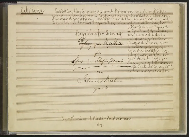 First page of Begräbnisgesang
