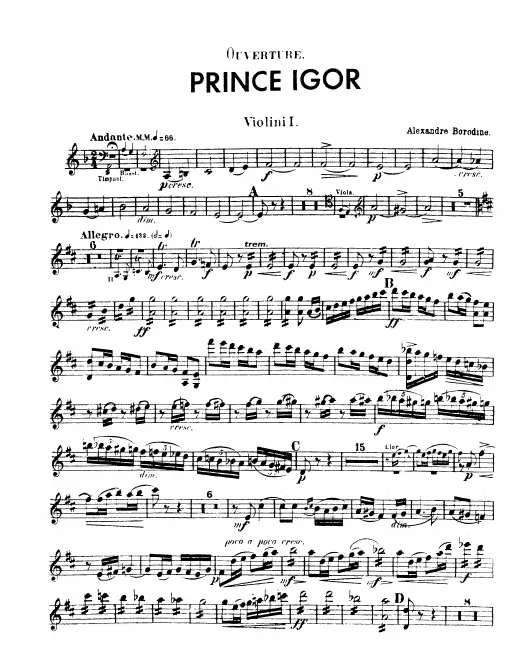 First page of Polovtsian Dances