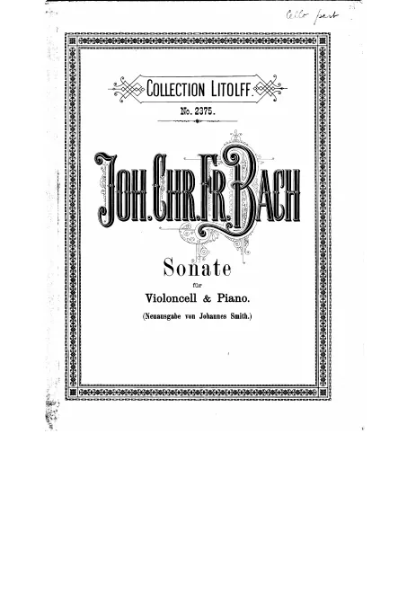 First page of Cello Sonata in A major