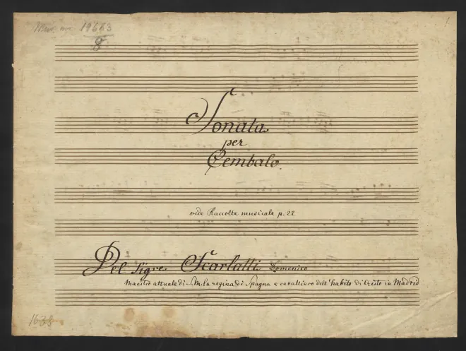 First page of Keyboard Sonata in C major