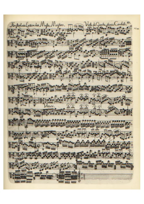 First page of Sonata for Viola da Gamba