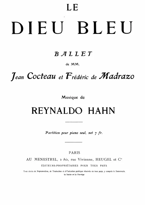 First page of Le dieu bleu