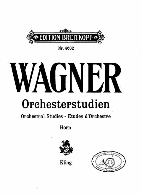 First page of Orchesterstudien for Horn