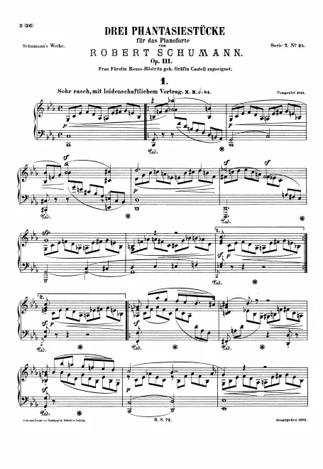 First page of 3 Fantasiestücke