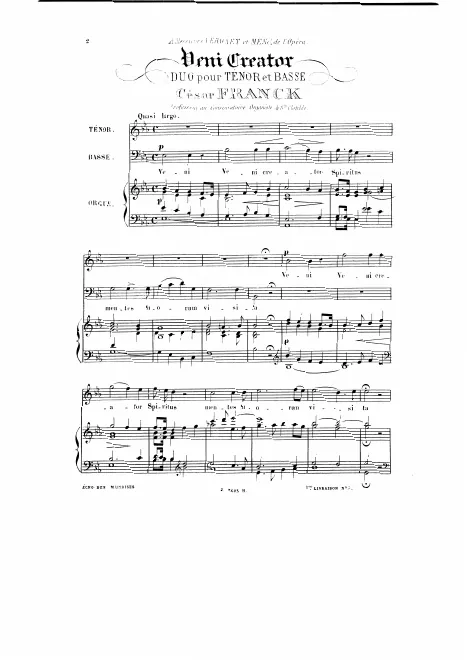 First page of Veni creator