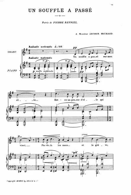 First page of Un souffle a passé