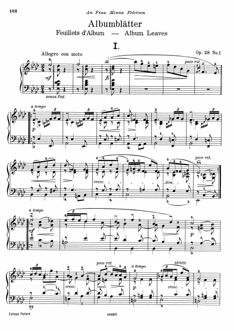 First page of 4 Album Leaves