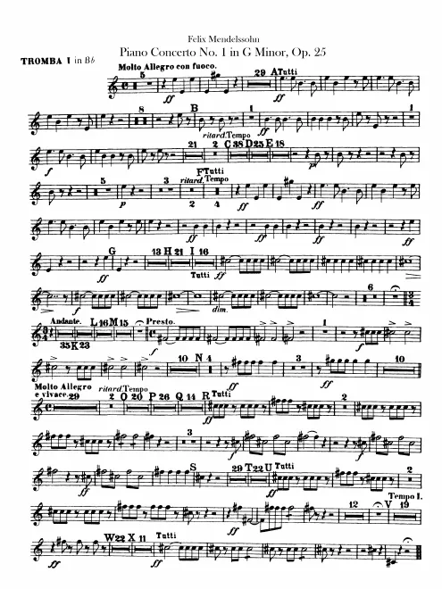 Trumpet 1 (B♭, transposed)