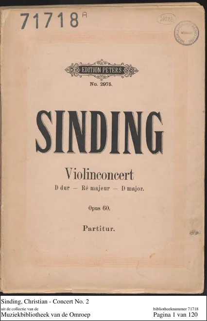 First page of Violin Concerto No.2