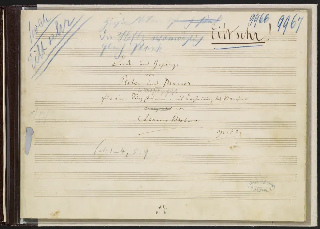 First page of 9 Lieder and Songs