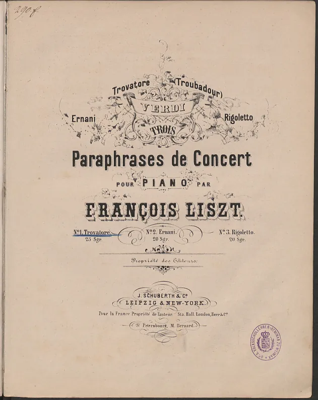 First page of Miserere du Trovatore