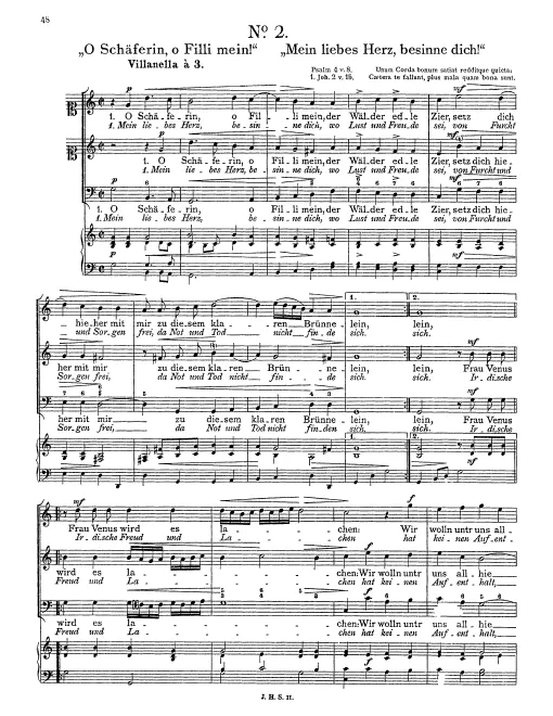 First page of O Schäferin, o Filli mein!