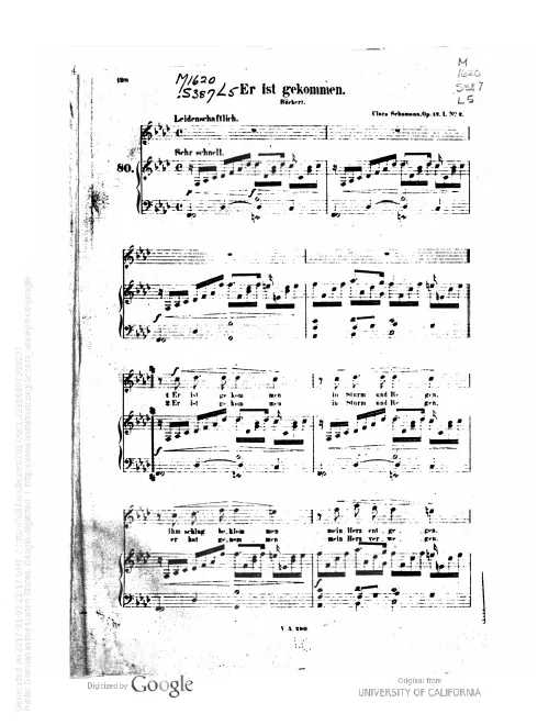 First page of Lieder