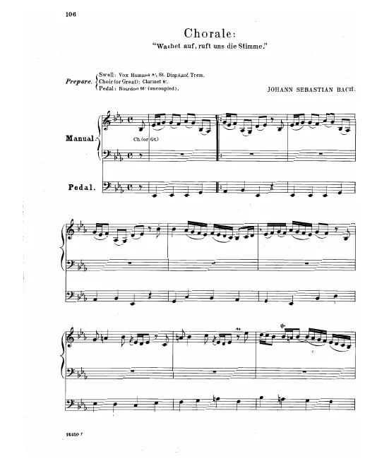 First page of Wachet auf, ruft uns die Stimme
