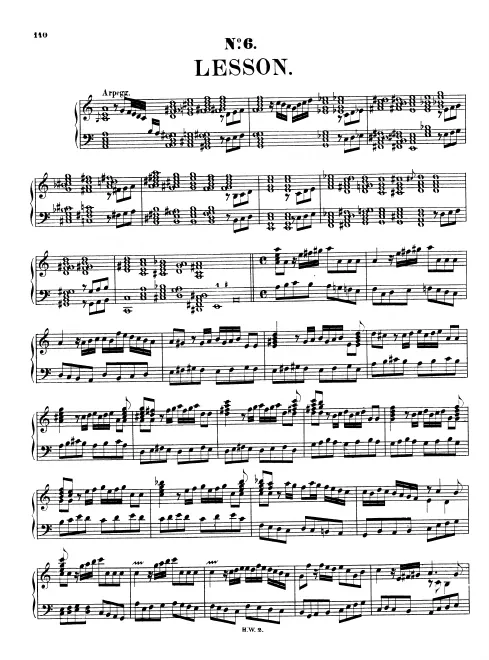 First page of Lesson in A minor