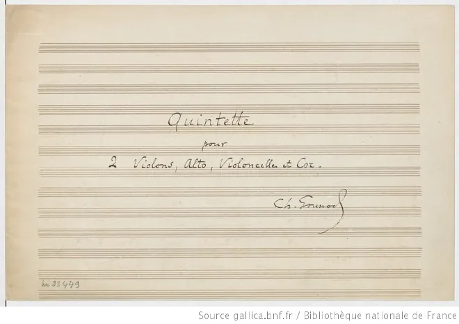 First page of Quintette pour 2 Violons, Alto, Violoncelle et Cor