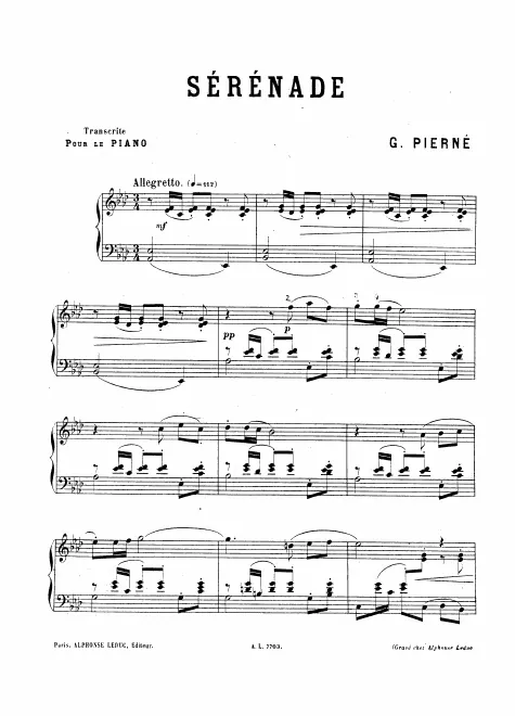 First page of Serenade