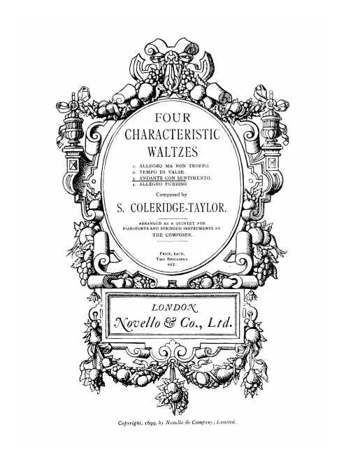 First page of Four Characteristic Waltzes