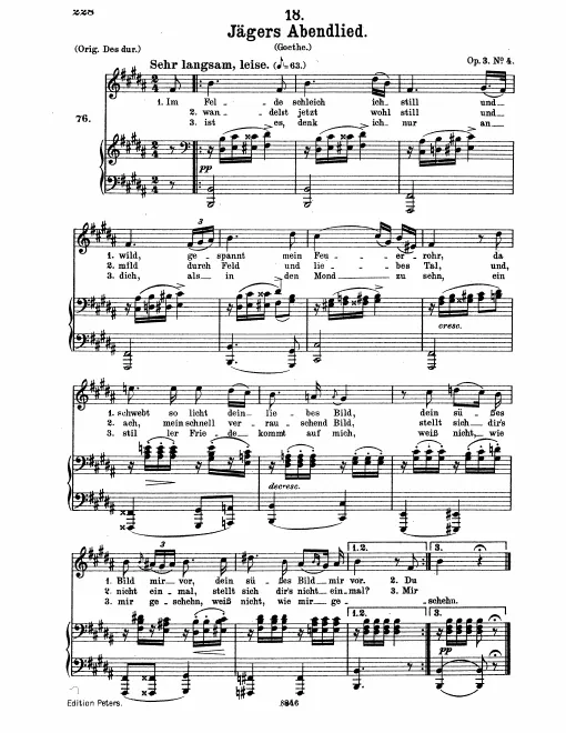 Complete Score (Medium Voice, Transposed to B major)