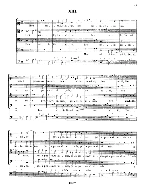 First page of Heu mihi Domine